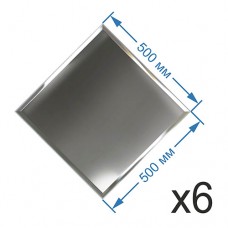 Зеркальная плитка 50x50 см (6 шт.) с фацетом 15 мм (квадрат) Зеркальная плитка 50x50 см (6 шт.) с фацетом 15 мм (квадрат)